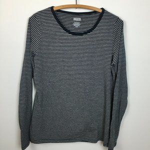 Duluth Trading Company Womens No Yank - Long Sleeve Micro Stripe Tee T-shirt